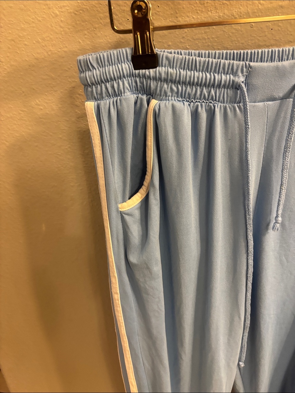 Light Blue Side-Stripe Track Joggers - Picture 2 of 5